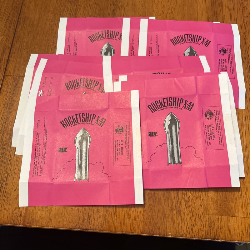 1979 Wade Williams Prod. Lot Of 10 Rocketship X-M Card Wrappers