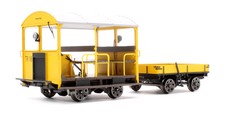 Ellis Clark Trains E1018 Wickham Trolley & Trailer, BR Yellow TR18