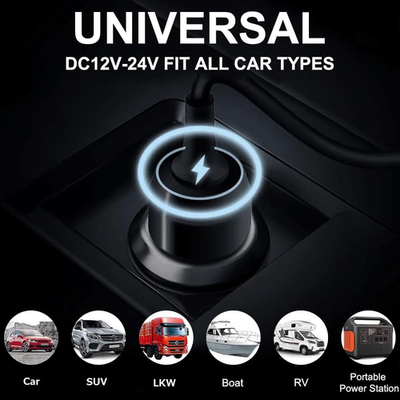 Car Fridge Power Cord 12V Cigarette Lighter Plug for Alpicool Dometic