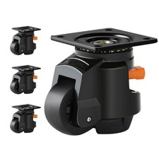 VEVOR Leveling Casters Adjustable Nylon Plate Mounted Caster 1000 kg Set of 4