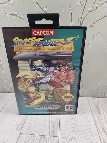 STREET FIGHTER II: SPECIAL CHAMPION ED Sega Genesis Game Cart + Case Authentic!