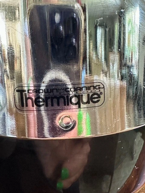 Jarra vintage Crown Corning Thermique cromada aislada para calor o frío-sin usar Foto 4 de 4