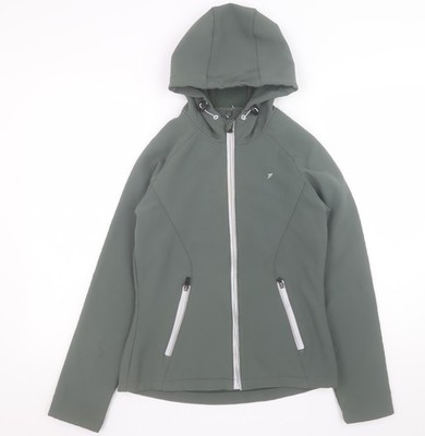 WORK OUT Softshelljacke Damen grün XS mit Kapuze und Reißverschluss