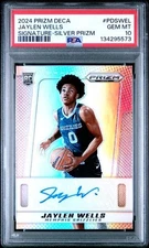 JAYLEN WELLS 2024 Panini Prizm Deca Rookie Auto SILVER  PSA 10 GEM POP 1 *kf