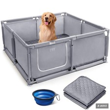 Whelping Box for Dogs and Puppies 48X48X18 Inch Pet Whelping Box with Washable P