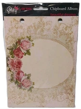 Glitz Design BEAUTIFUL DREAMER Chipboard Album Cover + 3 Book Pages
