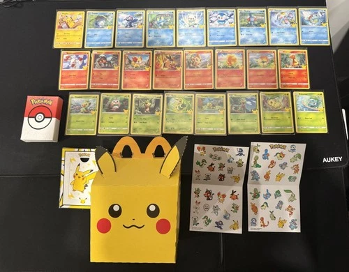 Pokemon 25th Anniversary McDonalds Promo Complete  Set Non-Holo 25 cards + Extra