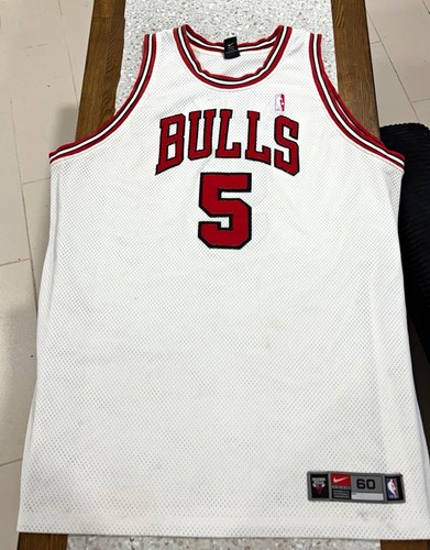 Nike Authentic Vintage Chicago Bulls Jalen Rose White Jersey Men’s size 60