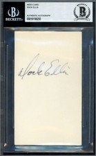 Dock Ellis Beckett BAS Signed 3x5 Index Card Autograph