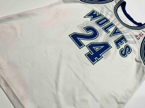 Maglia Vintage Champion NBA Minnesota Timberwolves GUGLIOTTA #24 Tg 44 Bianca USA - Foto 8 di 9
