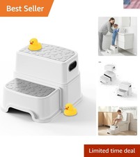 Toddler Step Stool Kids Non-Slip 2 Step Bathroom Potty Training Kitchen