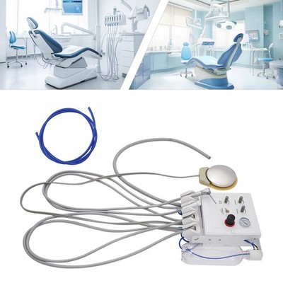 4H Portable Dental Turbine Unit Water Bottle Work Weak Suction & Compressor DE