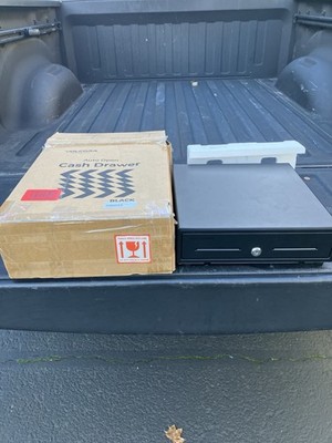 Volcora Black 16 Auto Open Cash Drawer W/ Keys Pre Owned Excellent Condition