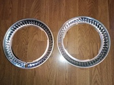TWO (2) NEW OLD STOCK 12" CLASSIC CAR ROAD WHEEL EMBELLISHERS / REMBELLISHERS