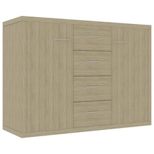 Sideboard Storage Cupboard Cabinet Buffet Highboard Engineered Wood vidaXL
