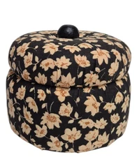 Urban Outfitters Kaori Jewelry Box with Lid Trinket Box Black Floral Print New