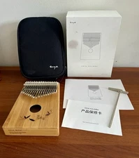 New Enya Kalimantan Brown Wood 17 Keys Zipper Case Hammer Directions Percussion