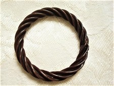 Vintage Brown Celluloid Plastic Wreath Twist Millinery Embellishment 1 7/8 In. K