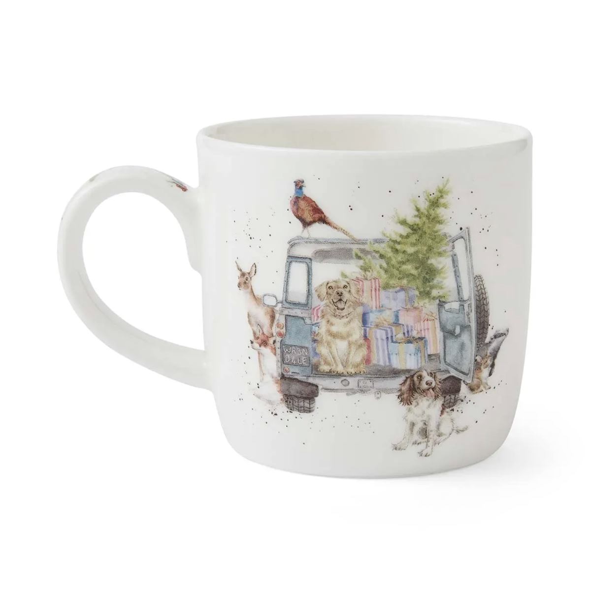 Wrendale Designs Driving Home For Christmas Bone China Mug Collectable Decor