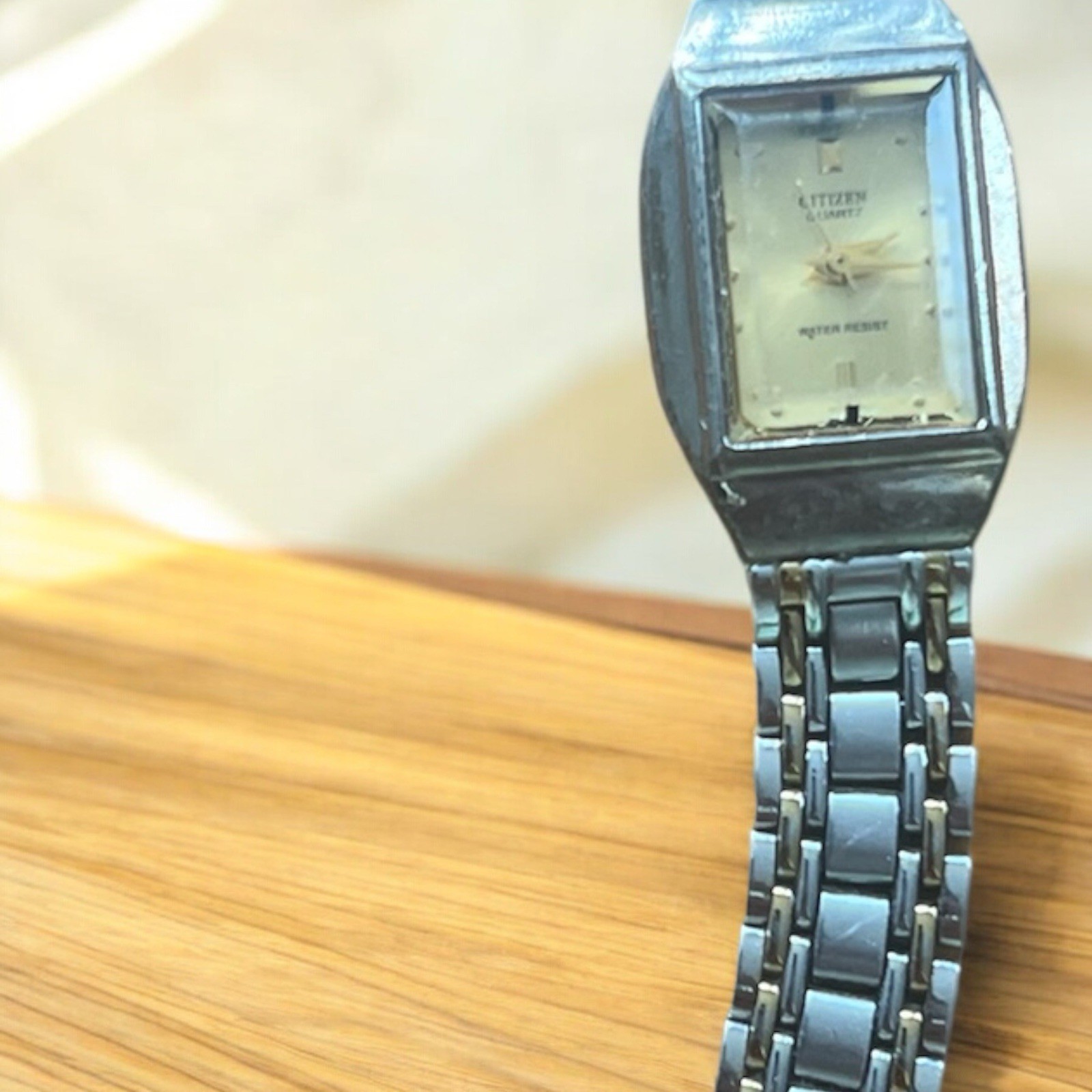 Vintage Citizen Quartz Rectangular Silver Bracele… - image 2