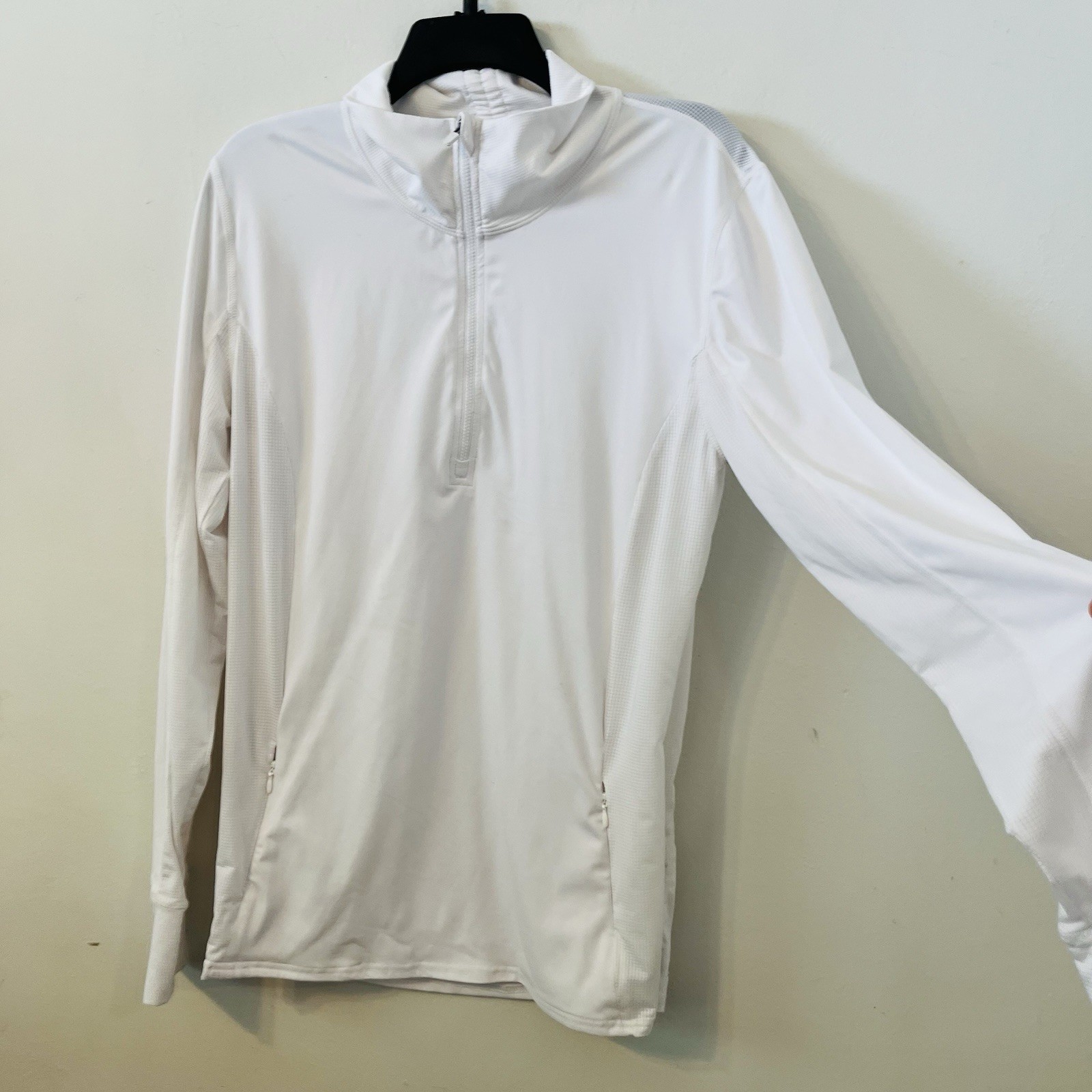 Fabletics White Pullover Performance Jacket Size … - image 3