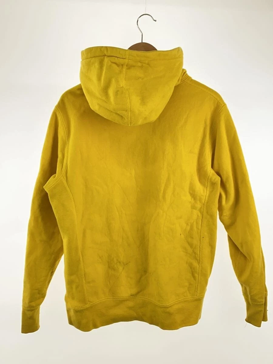 Felpa Supreme con cappuccio M cotone giallo con sporco usata