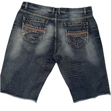 VTG AGILE JEANS Mens 42 Denim Shorts Baggy Skate Cyber Y2K Street Grunge Jorts