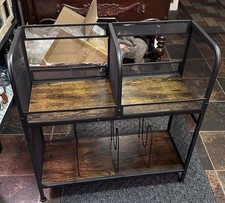 Vinyl Record Storage with 2 Tier Holds 260 Albums 27.95" x 11.42" x 28.35"