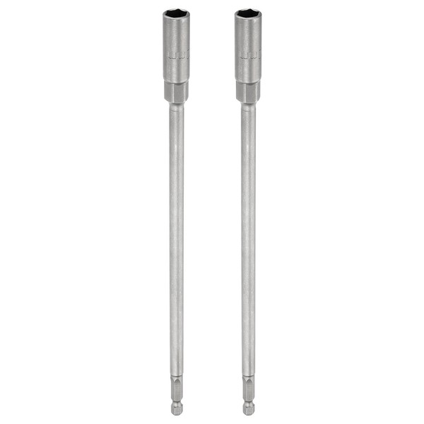 "2 StüCk Nuss-Aufsatz 10Mm Stecknuss 1/4\" Sechskantschaft 25Cm Lang Magnetisch"-image