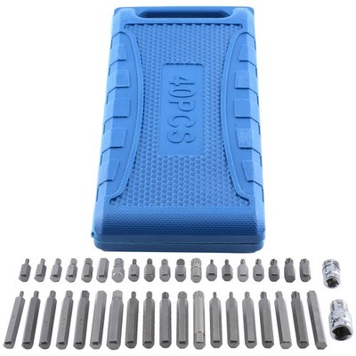 40 Stück Bit Stern Hex Spline Set T20-T55 H4-H12 M5-M12 CRV Adapter Box