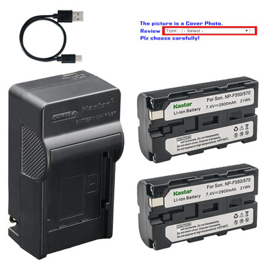 Kastar NPF570L Battery AC & USB-C Charger for Yongnuo YN300 YN300III YN600 YN900