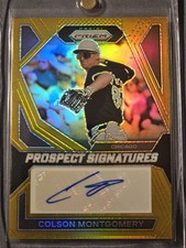 2024 Panini Prizm Prospect Signatures Colson Montgomery PS-CM #/10 Gold Auto