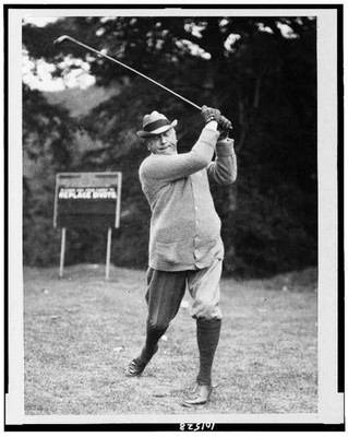 Charlie M Schwab plays golf,sports,White Sulphur Springs,West Virginia,WV,1923