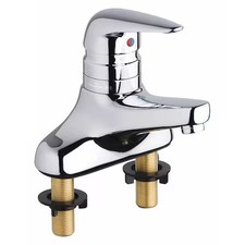 Chicago Faucet 420-T45e2805abcp Manual Low Arc Bathroom Faucet, 4" Mount,