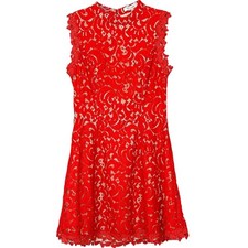 Francesca’s Red Lace Halter Neck Sleeveless Cocktail Mini Party Dress, EUC, Med