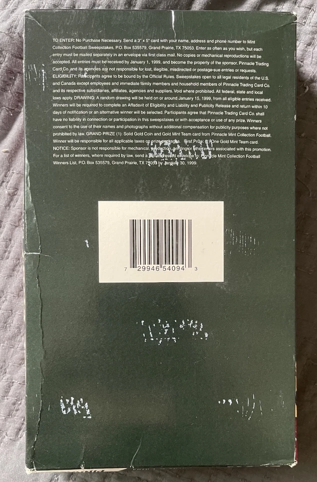 1998 NFL Pinnacle - Cards and Coins - SEALED Packs - Image 2 of 4