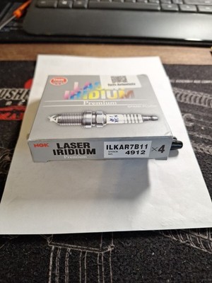 Pac of 4 Genuine NGK Laser Iridium Spark Plugs. ILKAR7B11 4912