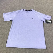 Spyder Rash Guard Shirt Mens Large Lavender Heather UPF 30 Quick Dry Swim Surf