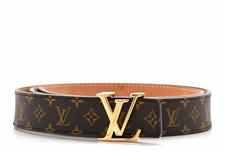 Louis Vuitton Brown Monogram Fashion Belt/Wallet Gold LV Logo Buckle Adjustable