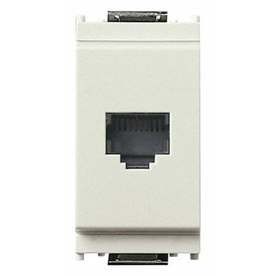 Vimar Idea RJ11 phone jack 6/4 white - 16335.B