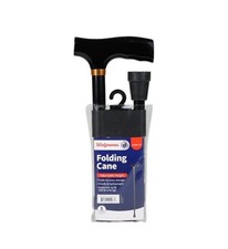 Walgreens Folding Cane Adjustable Height Foldable Lightweight 300 lb Capacity