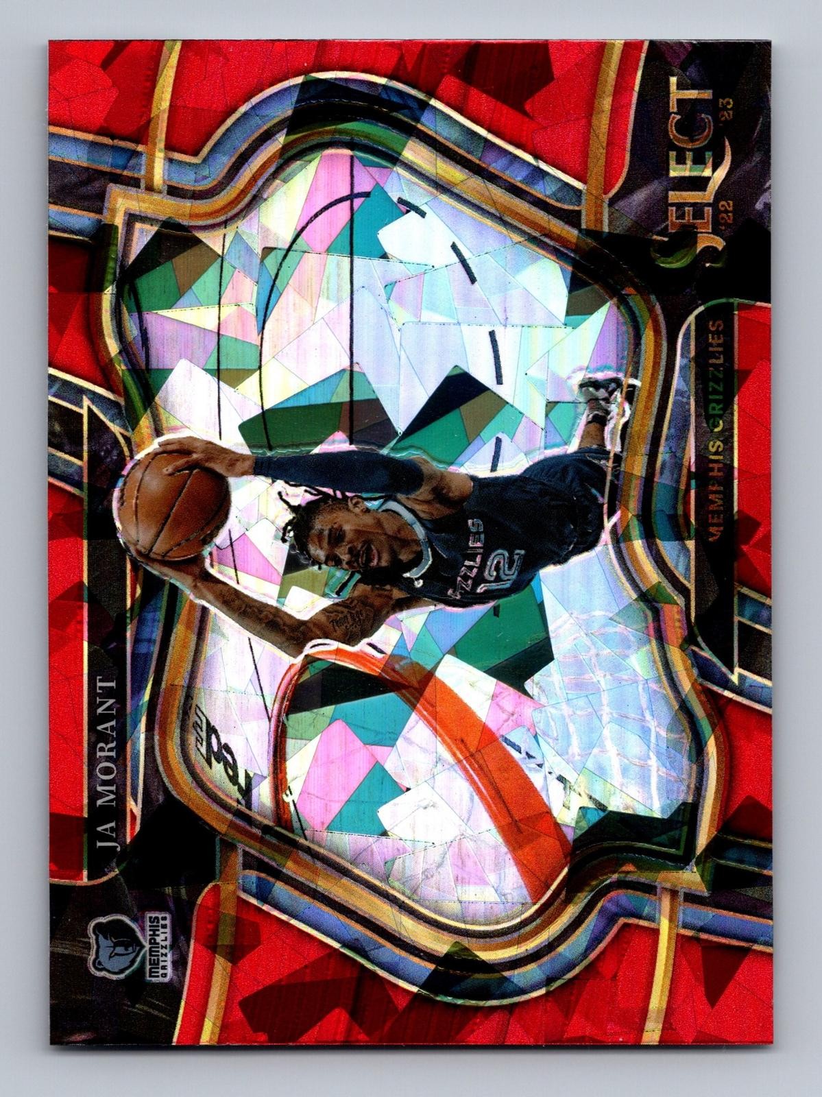 2022-23 Panini Select #258 Ja Morant Red Cracked Ice Prizm