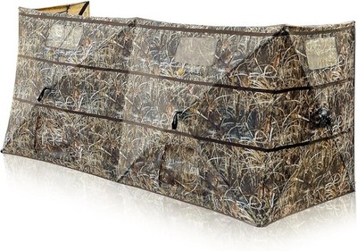 Camo 4-Panel Pop-Up Duck Blind Tent for 3-4 People with Dog Door & Carry Bag