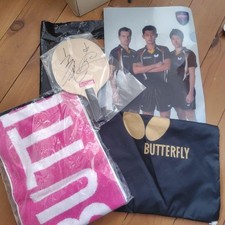 Signed Racket Mini By Jun Mizutani And Others.