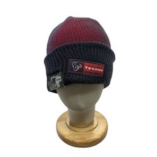 NWT New Era Houston Texans Sport Knit Beanie Cuffed NFL Hat Gray Red Adult OSFM