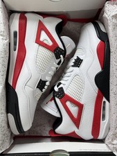 Nike Air Jordan 4 Retro Red Cement Ue45 NEW