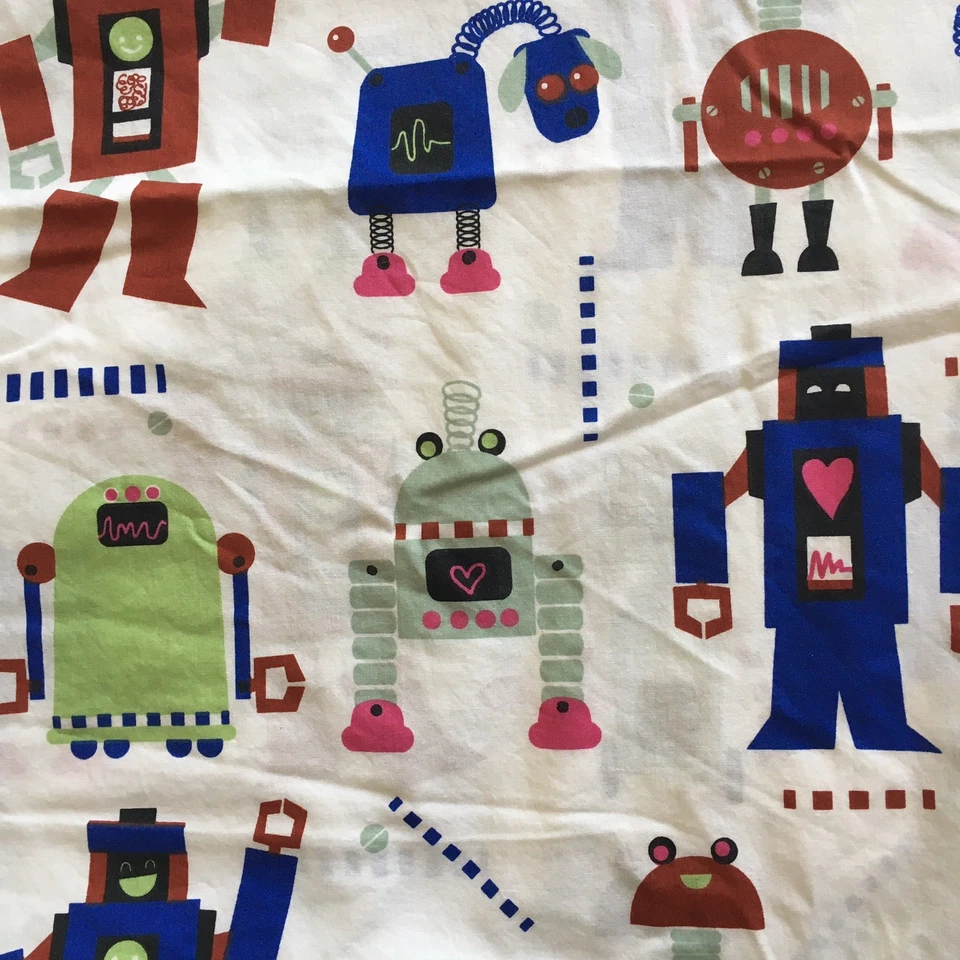 Ikea LATTJO Twin Duvet Cover Multicolor Robots 64 in wide x 84 in long Cotton - Image 4 of 4