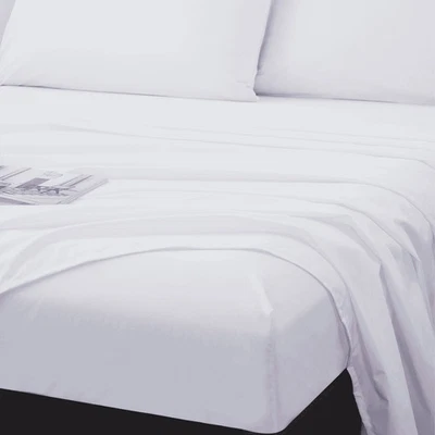 Classic Percale Long Single Fitted Sheet | BnB Supplies - image 1 of 4