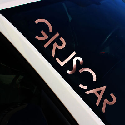 Frontscheibenaufkleber girlscar 2 Rosegold Chrom Sticker Tuning Auto FS128