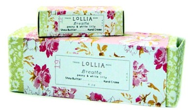 Lollia Breathe Peony White Lily Handcreme with Mini Travel Hand Cream tube